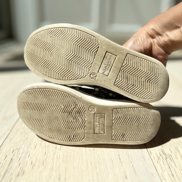 Aquazzura Cosmic Pearl Leather Slip-on Trainers for Girls - Picture 6 of 6